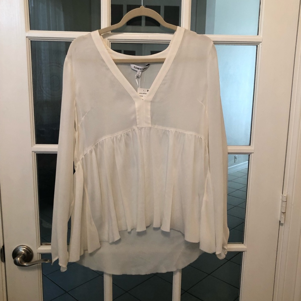 Elizabeth and James silk peasant blouse-L